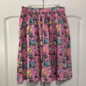 Hellbunny flamingo skirt M new modcloth